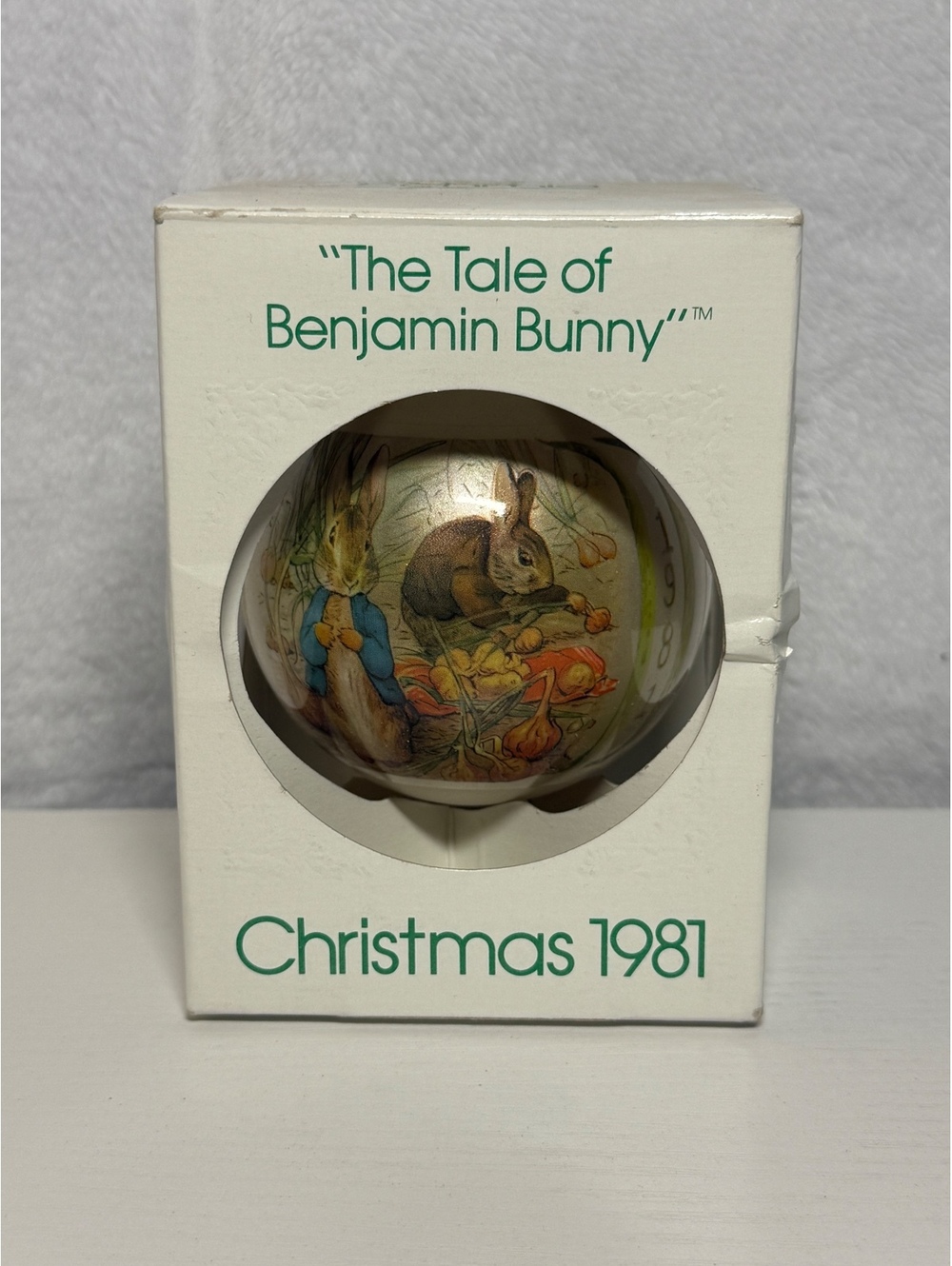 Schmid Beatrix Potter 'The Tale of Benjamin Bunny' Christmas 1981 Ornament